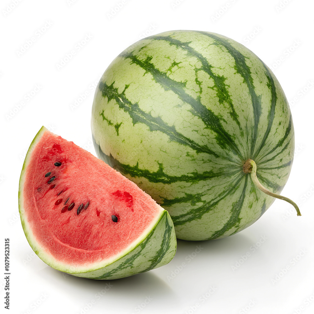 Watermelon fruit isolated on white background Watermelon fruit isolated on white background