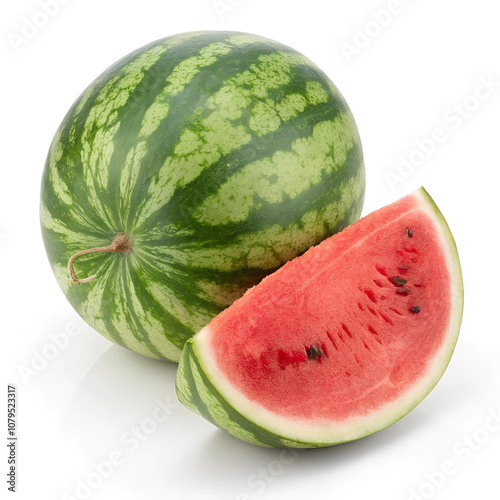 Watermelon fruit isolated on white background