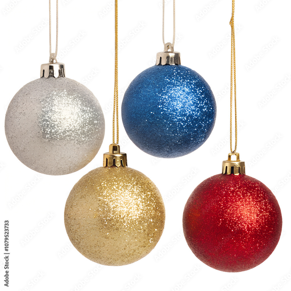 christmas balls on white background christmas balls on white background