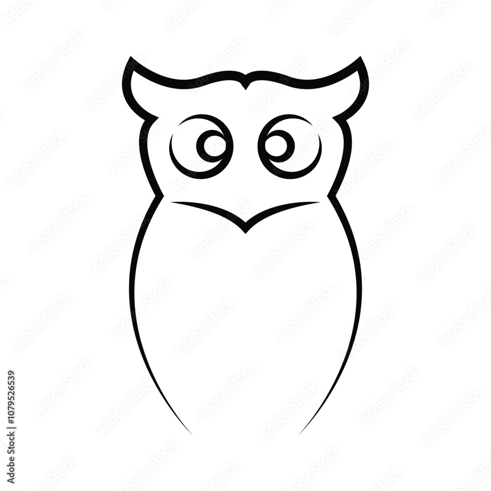 Fototapeta premium owl logo icon