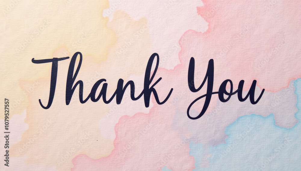 Thank You Watercolor Art Print Thank You Watercolor Art Print