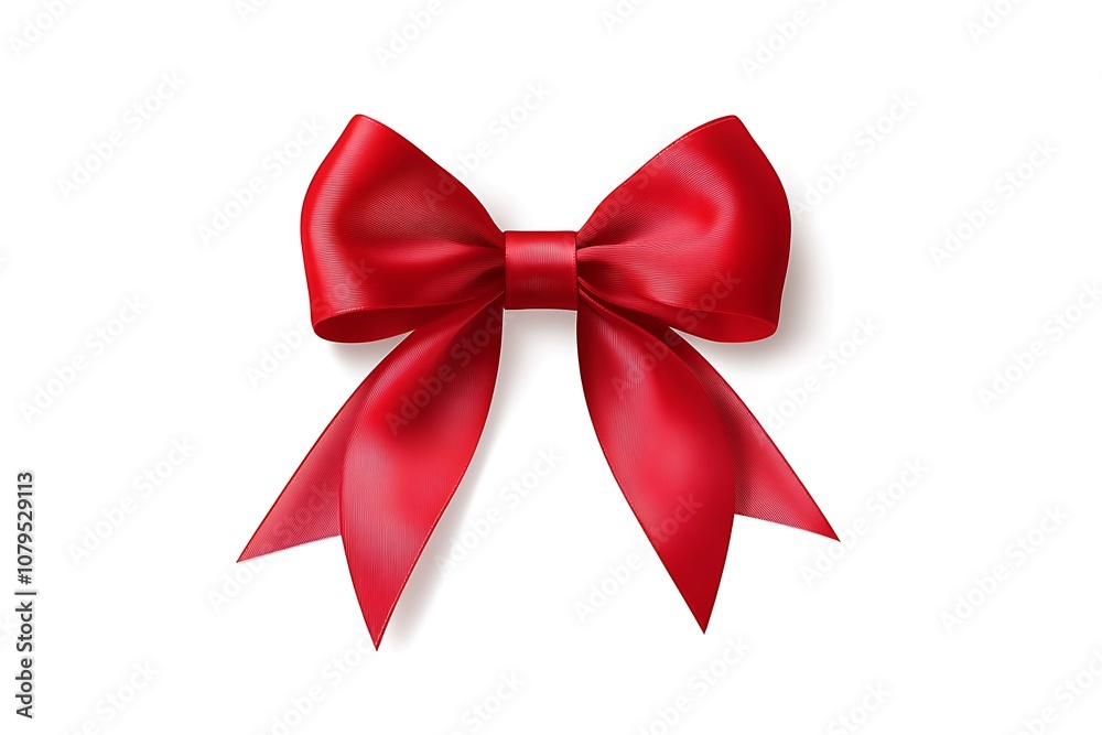 Fototapeta premium Red ribbon award badge icon isolated on white background representing achievement, celebration, and success