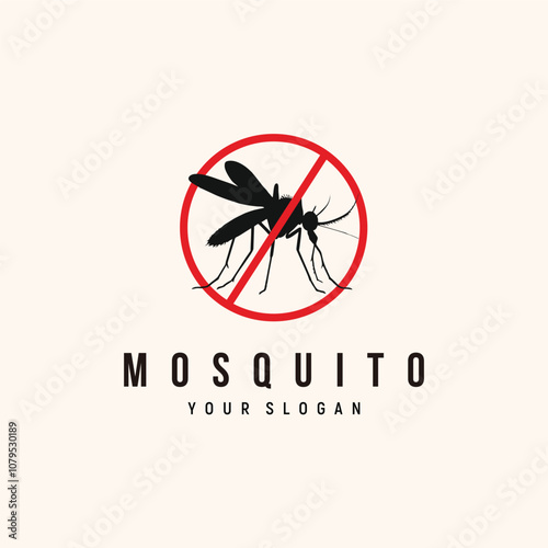 anti mosquito logo design element vector template