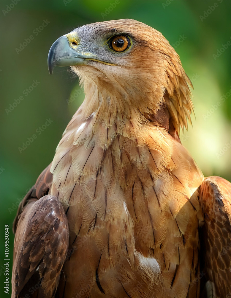 Eagle bird isolated with blur green bokeh background Eagle bird isolated with blur green bokeh background