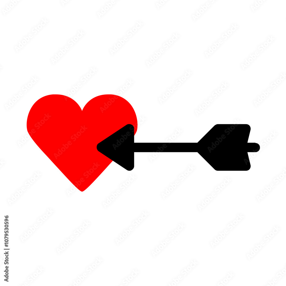 arrow with heart arrow with heart