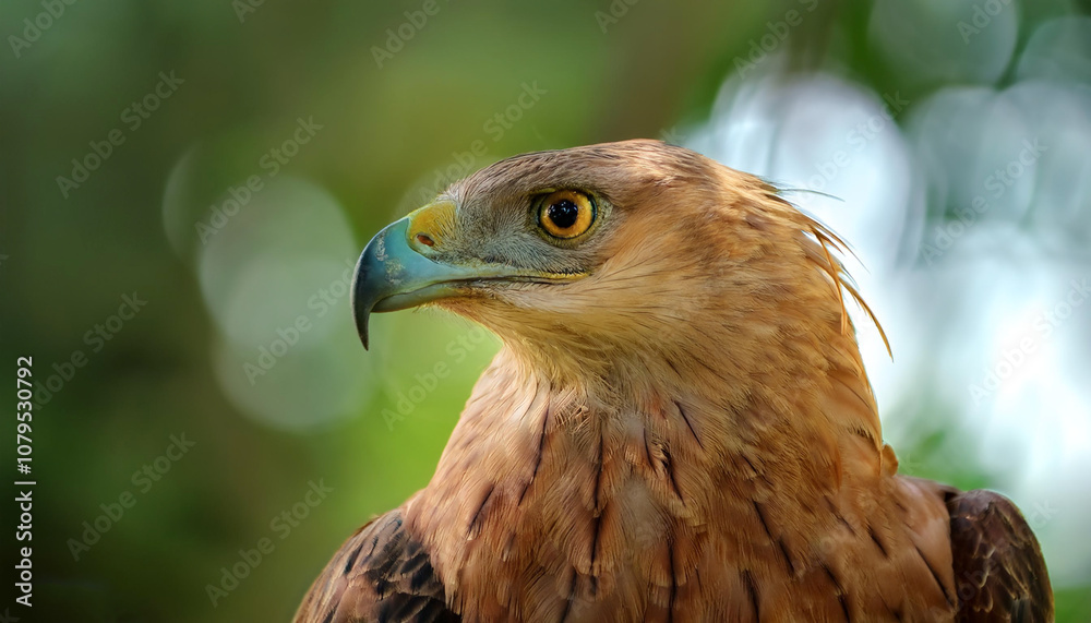Eagle bird isolated with blur green bokeh background Eagle bird isolated with blur green bokeh background