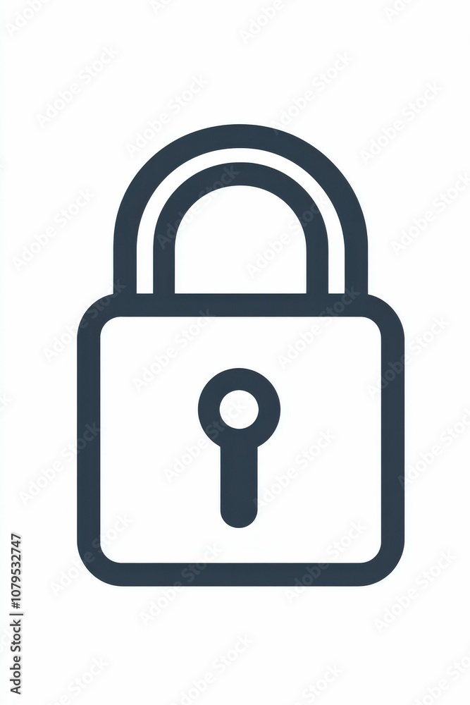 Simple Lock Icon Representing Security and Privacy Simple Lock Icon Representing Security and Privacy