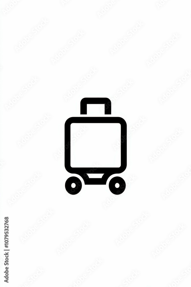 Simple Travel Bag Icon for Modern Design Simple Travel Bag Icon for Modern Design