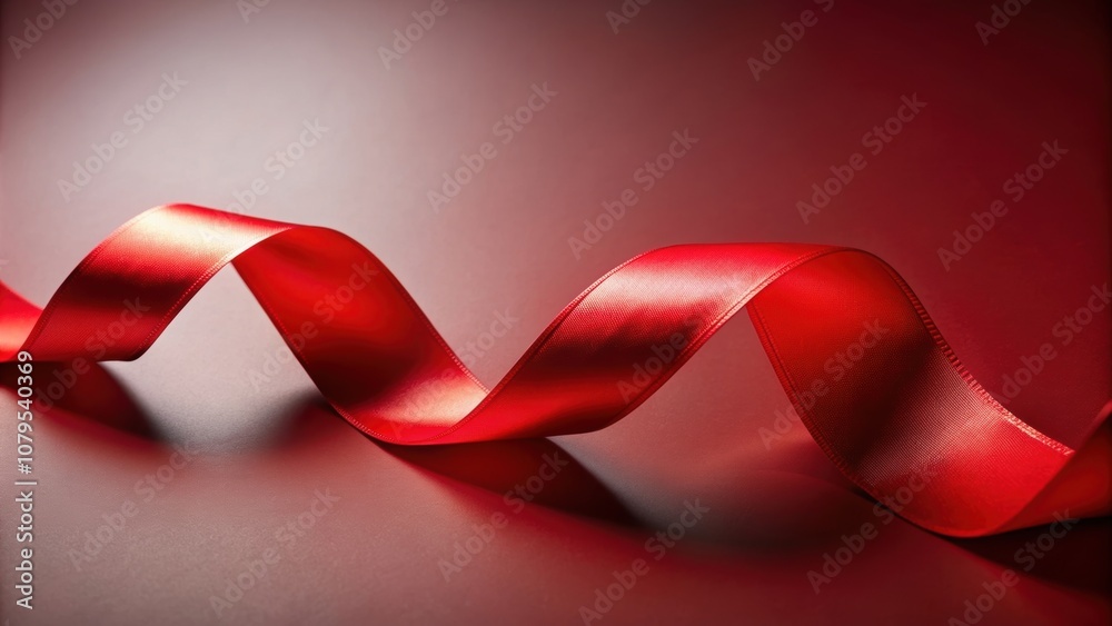 Red satin ribbon curled on background, red, satin, ribbon, curled,background, elegant, luxury, decoration, gift wrapping, festive Red satin ribbon curled on background, red, satin, ribbon, curled,background, elegant, luxury, decoration, gift wrapping, festive