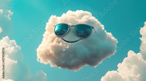 Smiling Cloud with Sunglasses