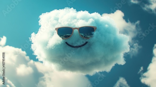 Smiling Cloud with Sunglasses