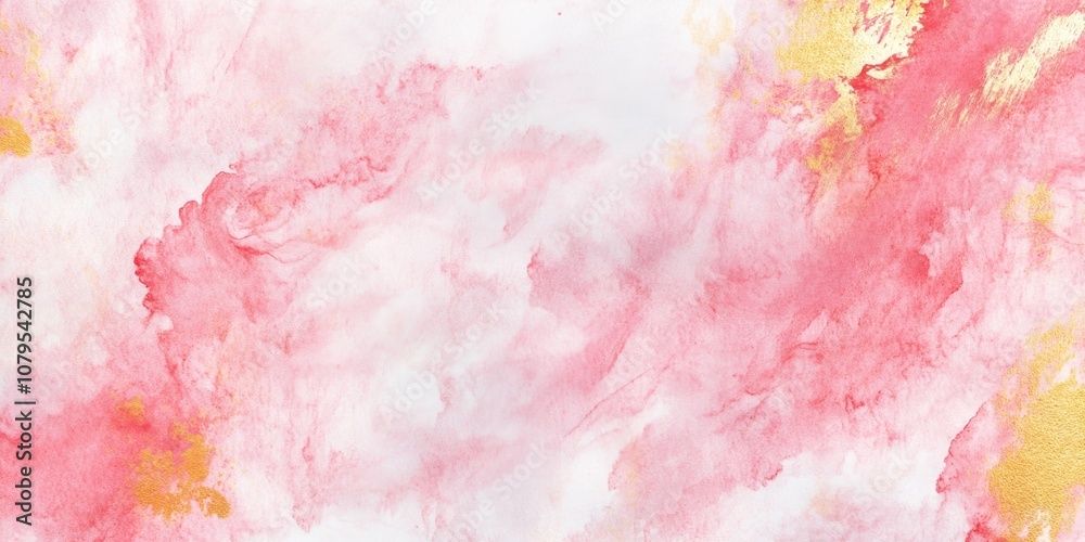 Fototapeta premium Pink and gold background with a splash of red. The background is a mix of pink and gold, with the red being the dominant color. The background is a beautiful