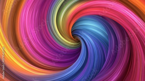 Abstract Colorful Swirling Pattern - Vibrant Rainbow Hues - Digital Art.