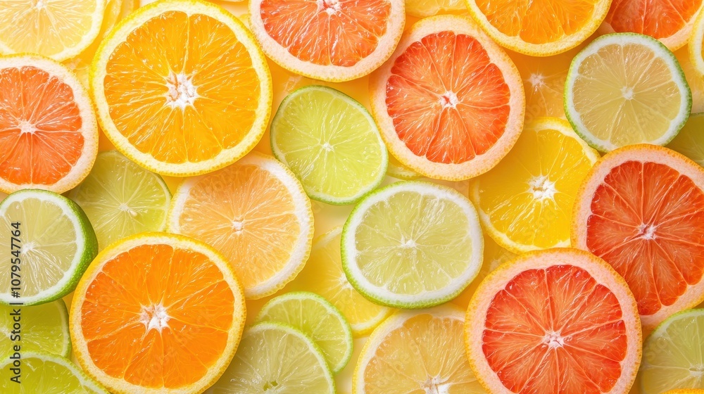 Vibrant Citrus Fruit Slices - Orange, Lemon, Lime, and Grapefruit - Close Up, Macro, Food Photography Vibrant Citrus Fruit Slices - Orange, Lemon, Lime, and Grapefruit - Close Up, Macro, Food Photography