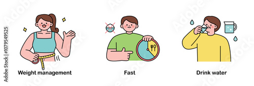 People who manage their weight, eat slowly, drink plenty of water, and take care of their health.