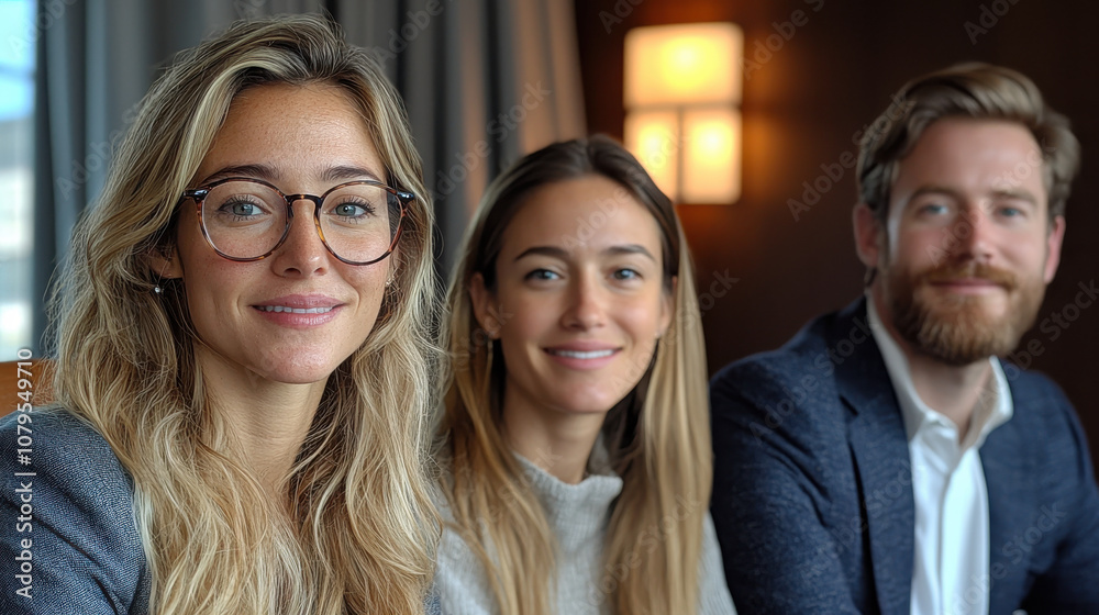 friendly group of friends smiling together in cozy setting friendly group of friends smiling together in cozy setting