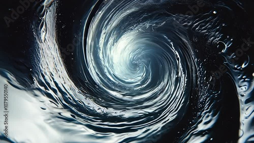 Inside a swirling dark liquid vortex