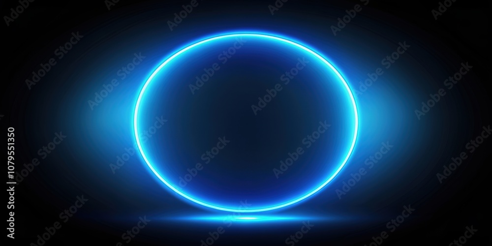 Blue glowing oval light on black background, blue, glowing, light, oval, abstract, shape, futuristic, illuminated Blue glowing oval light on black background, blue, glowing, light, oval, abstract, shape, futuristic, illuminated