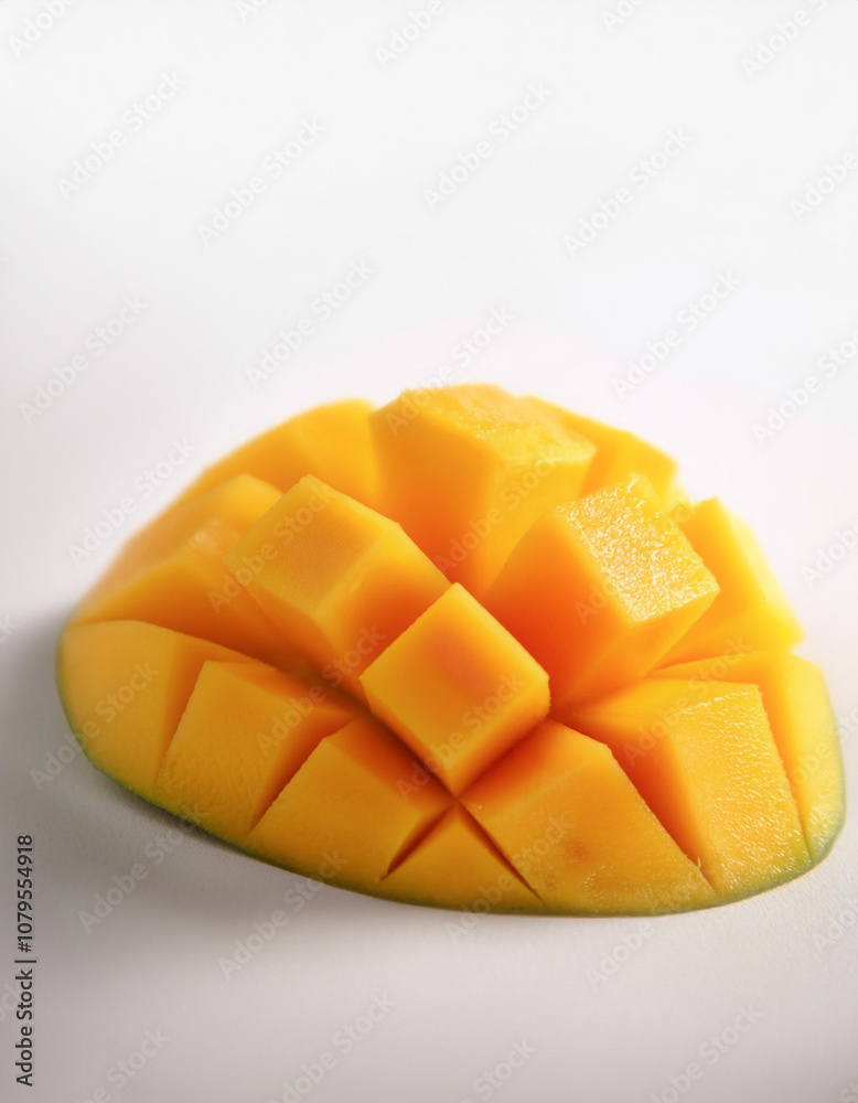 mango sliced, isolated on a white mango sliced, isolated on a white