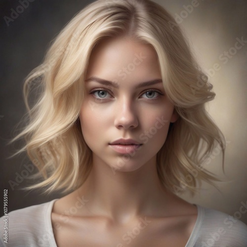 Portrait einer blonden Frau