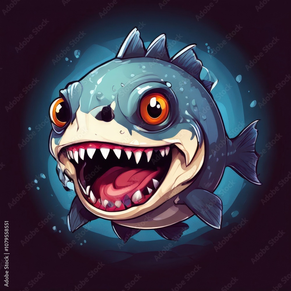the AI Image Generator, fish with the mouth open and the word fish the AI Image Generator, fish with the mouth open and the word fish