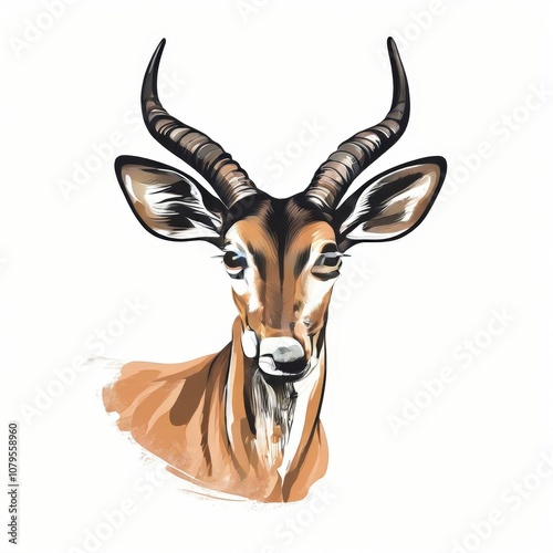 the AI Image Generator, Deer, isolated on a white background