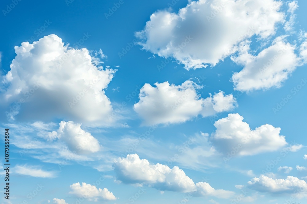 Obraz premium The sky is blue with many clouds