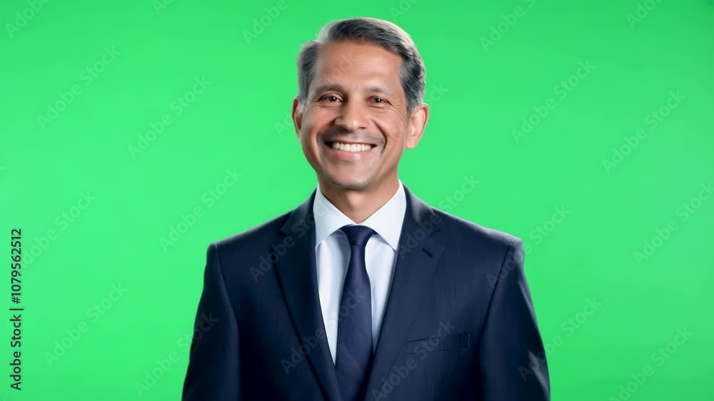 The senior man in a suit and tie, smiling against a green background, is ideally suited for roles such as businessman, CEO, director, executive, manager, lawyer, politician, speaker, accountant. The senior man in a suit and tie, smiling against a green background, is ideally suited for roles such as businessman, CEO, director, executive, manager, lawyer, politician, speaker, accountant.