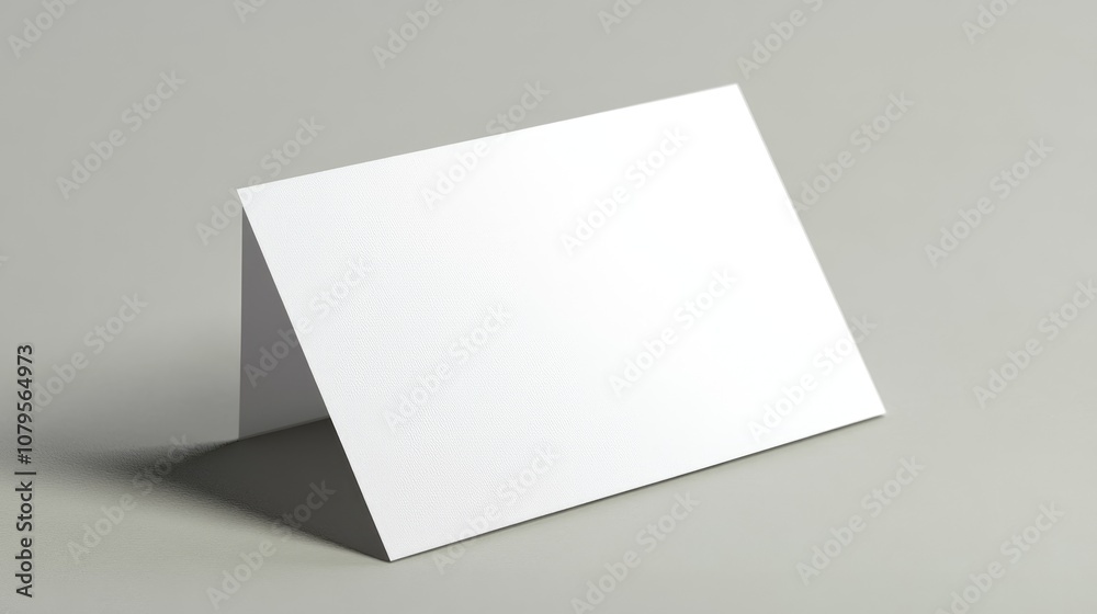 Blank white folded card mockup template Blank white folded card mockup template