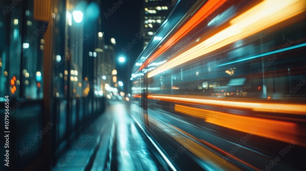 Dynamic motion blur effect in a nighttime environment Dynamic motion blur effect in a nighttime environment