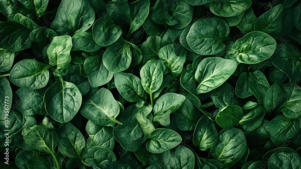Close-up of Fresh Green Spinach Leaves - Organic, Healthy, and Vibrant Close-up of Fresh Green Spinach Leaves - Organic, Healthy, and Vibrant