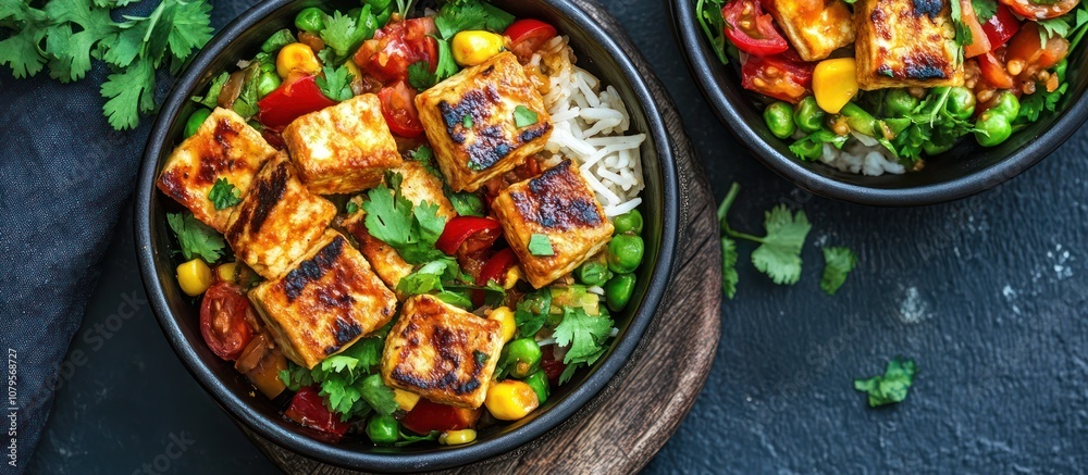 Delicious Tofu Bowl with Rice and Veggies Delicious Tofu Bowl with Rice and Veggies