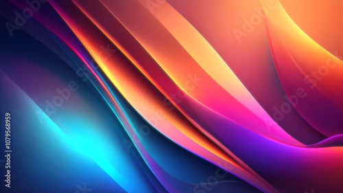ネオンカラーの波打つアブストラクト背景壁紙