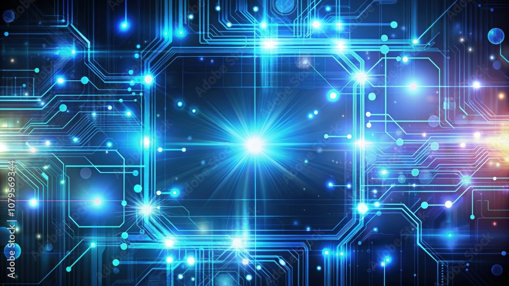 Abstract technology background with digital elements and glowing lights, technology, abstract, background, digital