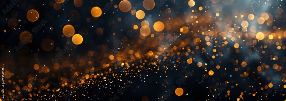 Golden Bokeh Abstract Background