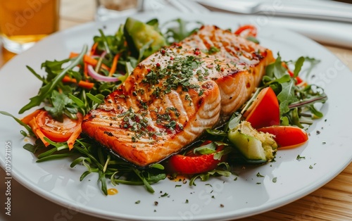 Grilled Salmon Salad