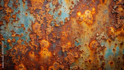 High-resolution capture of intricate rust and patina patterns on metal surface, rust, patina, metal, abstract, texture, weathered photo