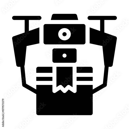 drone delivery glyph icon