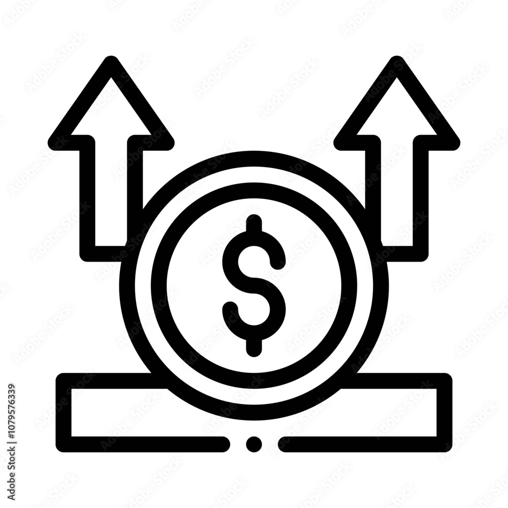 Obraz premium Profit line icon