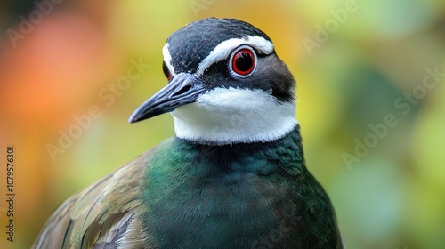 Close up of a Northern Lapwing Vanellus vanellus bird photo