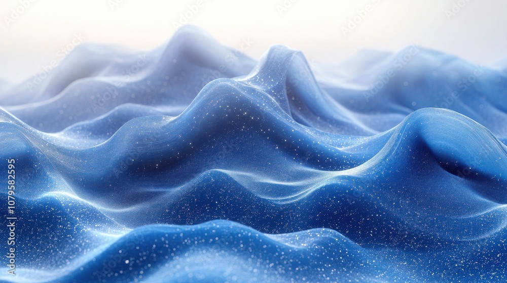 digital blue wave particles background 3d rendering digital blue wave particles background 3d rendering