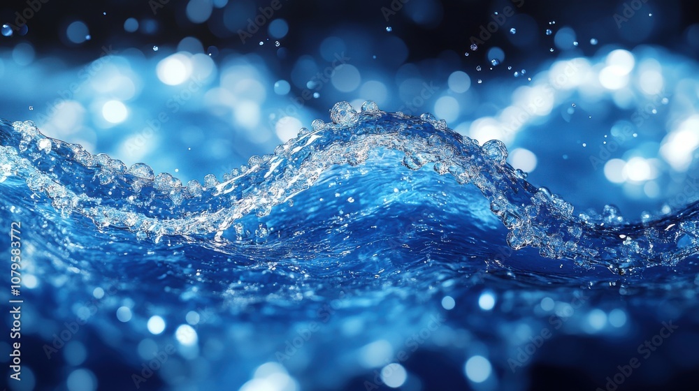 dna with water surface 3d rendering dna with water surface 3d rendering