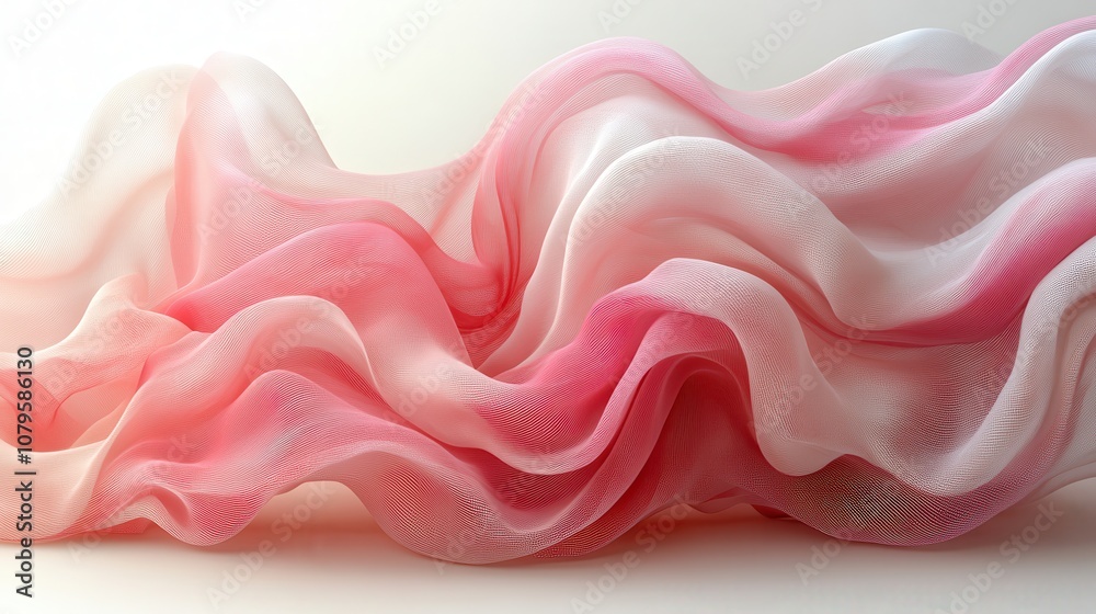 Obraz premium flowing wave cloth background 3d rendering