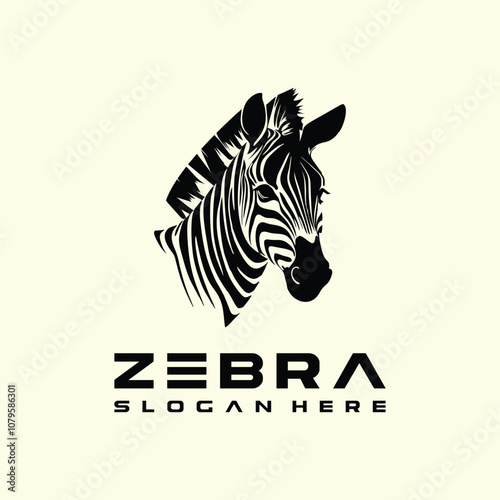 zebra logo design element vector template