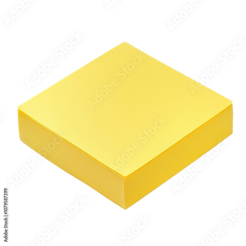 Bright yellow sticky notes stacked neatly, perfect for reminders and organization. Ideal for office or home use, these notes add pop of color to your workspace