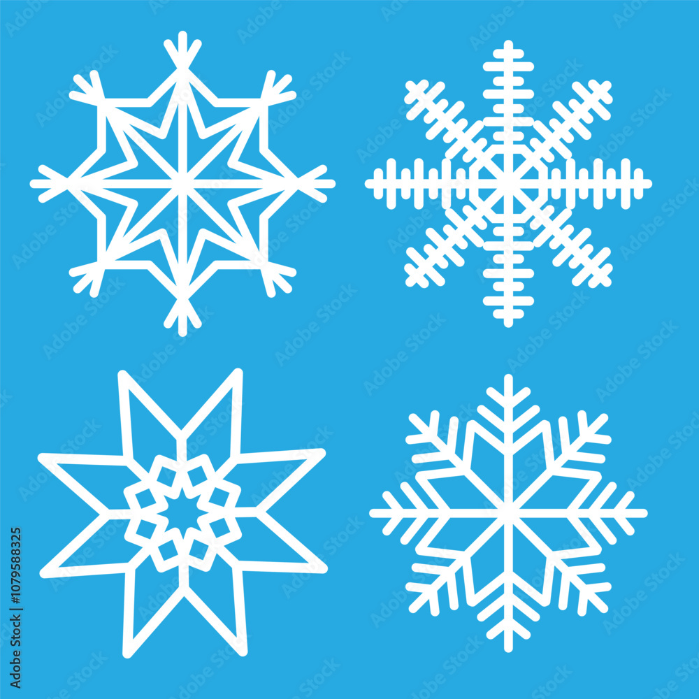 Snowflake icon. Detailed frost symbol. Winter snow pattern. Cold vector illustration. Snowflake icon. Detailed frost symbol. Winter snow pattern. Cold vector illustration.