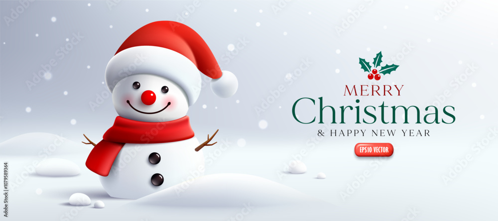 Christmas Snowman, Snowy atmosphere in winter banner design background, Eps 10 vector illustration
Christmas Snowman, Snowy atmosphere in winter banner design background, Eps 10 vector illustration