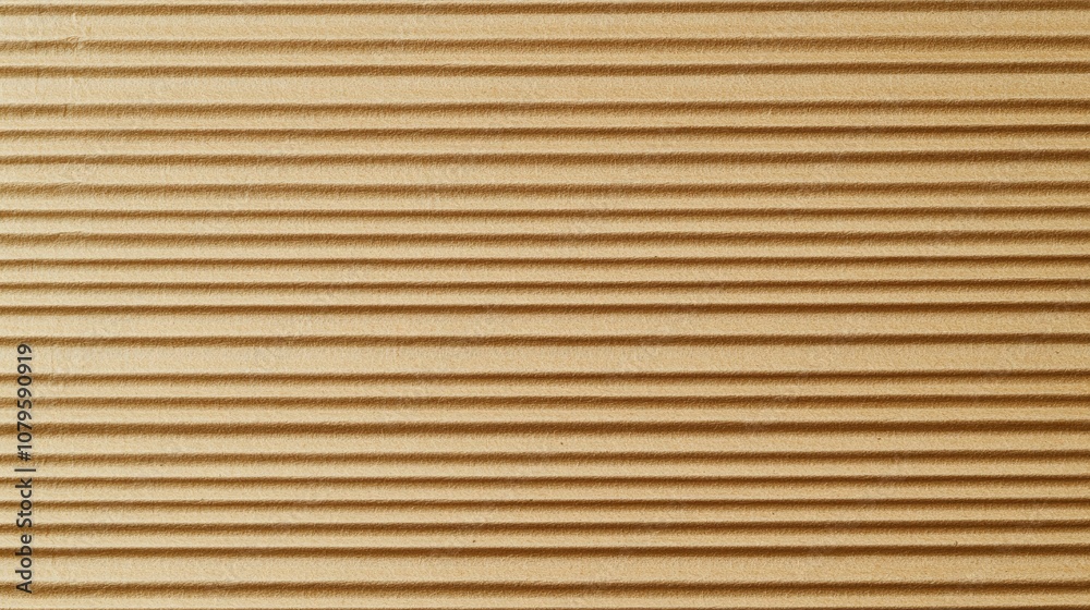 Textured paper cardboard background featuring natural corrugated design with horizontal stripes in kraft color Textured paper cardboard background featuring natural corrugated design with horizontal stripes in kraft color