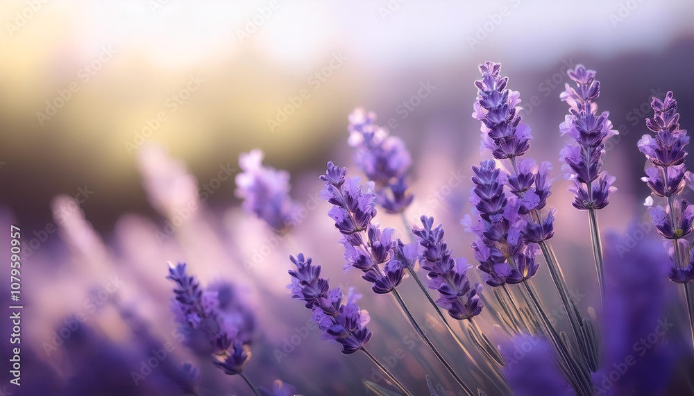 Fototapeta premium Fresh Lavender flower on natural background