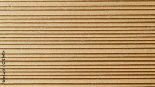 Textured paper cardboard background featuring natural corrugated design with horizontal stripes in kraft color